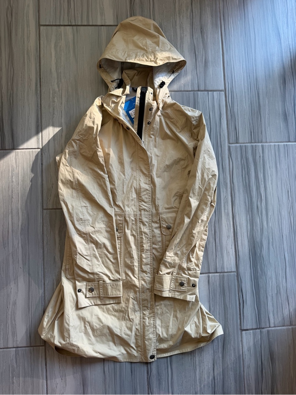 Patagonia Beige Hooded Trench Coat